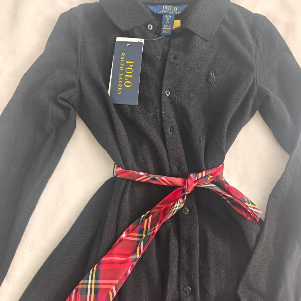 New Polo Ralph Lauren Girls Stretch Mesh Polo Dress - Picture 5 of 5